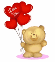 Love You Bear GIF - Love You Bear Balloon GIFs