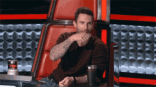 Adam Levine The Voice GIF - Adam Levine The Voice Lick Paws GIFs