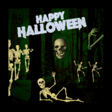 Happy Halloween Skeleton GIF