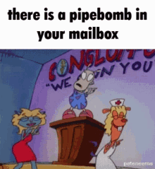 Rocko There Is A Pipebomb In Your Mailbox GIF - Rocko There Is A Pipebomb In Your Mailbox Rockos Modern Life GIFs