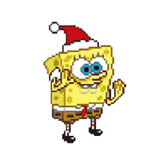 christmas hat spongebob squarepants dancing dance cartoon
