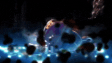 a computer generated image of a light beam coming out of a hole
