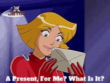 Totally Spies Clover GIF - Totally Spies Clover A Present For Me GIFs