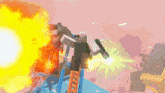 a video game character with a red hat that says block