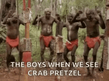 pjbl09 the boys when we see crab pretzel dancing