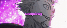 a drawing of a man with the words snoopdawg written on it