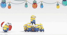 How Many Minions Does It Take To Unscrew A Lightbulb? GIF - Despicable Me Christmas Light Bulb GIFs