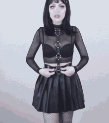 vesmedinia gothic model gothic girl goth girl mini skirt