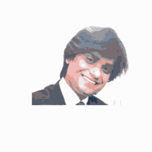 a man in a suit and tie is smiling in front of a sign for ip tech insider