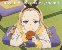 Eat Your Daily Cookie Oomfie GIF - Eat Your Daily Cookie Oomfie Lycoris Recoil GIFs