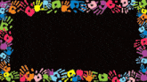 a quote by kitaro nishida is surrounded by colorful hand prints