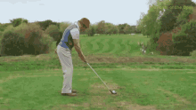 Playing Golf Maurice Flitcroft GIF - Playing Golf Maurice Flitcroft The Phantom Of The Open GIFs