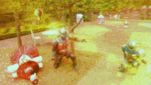 a painting of a man in a knight 's armor standing next to another man