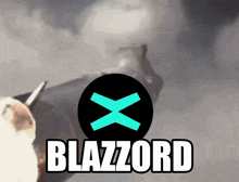 a blazzord logo with a green x in the middle