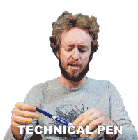 Technical Pen Peter Deligdisch Sticker - Technical Pen Peter Deligdisch Peter Draws Stickers