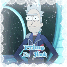 a cartoon character with the name prime de hank written on it