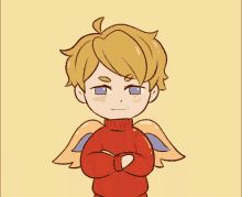 a cartoon of a boy wearing sunglasses and a red sweater with the words deal with it below him