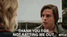 Thank You For Not Ratting Me Out Jake Manley GIF - Thank You For Not Ratting Me Out Jake Manley Jack Morton GIFs