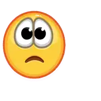 a cartoon smiley face with a surprised look on his face