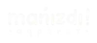 the word manizdi is written in a gray font