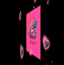 a pink poster with a picture of a woman 's lips and the words slurppp on it