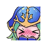 a cartoon character with a crown on her head is covering her face with her hands .