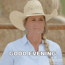 Good Evening Jennifer Hudgins GIF - Good Evening Jennifer Hudgins Ultimate Cowboy Showdown Season2 GIFs