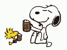 Snoopy Woodstock Peanut Gang GIF - Snoopy Woodstock Peanut Gang Cheers GIFs