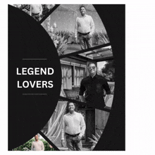a black and white photo collage with the words legend lovers on the bottom