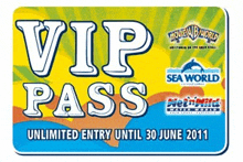 a colorful sign that says vip pass on it