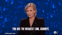 You Are The Weakest Link Goodbye Jane Lynch GIF - You Are The Weakest Link Goodbye Jane Lynch Weakest Link GIFs