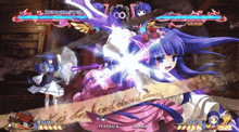 a screenshot of a video game shows a girl with purple hair and a sign that says behind closed doors