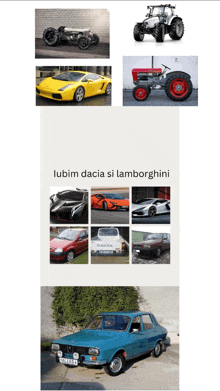 Iubim Dacia și Lamborghini GIF