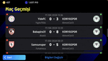 a screenshot of a soccer game with a scoreboard