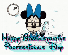 Happy Administrative Professionals Day Minnie Mouse GIF - Happy Administrative Professionals Day Administrative Professionals Administrative Professionals Day GIFs
