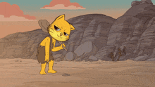 a cartoon drawing of a cat holding a sword