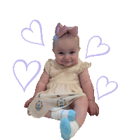 Baby Girl Sticker - Baby Girl Hearts Stickers
