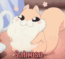 Ardilla Sabroso ñam Comer GIF - Hamter Adorable Anime GIFs