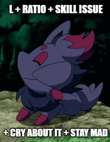 Zorua Zorua Skill Issue GIF - Zorua Zorua Skill Issue Stay Mad GIFs