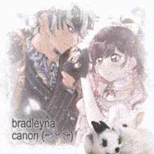 a picture of a boy and girl with the name bradleyna canon on the bottom