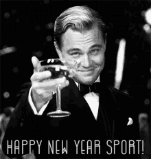 Happy New Year Leonardo Dicaprio GIF - Happy New Year Leonardo Dicaprio Cheers GIFs