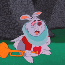 Heart White Rabbit GIF - Heart White Rabbit Alice In Wonderland GIFs