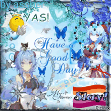 a collage of anime characters with the words have a good day written on it