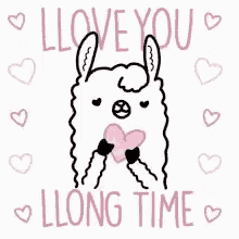Love You Llong Time GIF - Love You Llong Time Llama GIFs