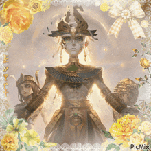a picture of a statue with the word picmix at the bottom of it