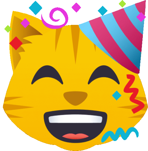 Party Hat Cat Sticker - Party Hat Cat Joypixels Stickers