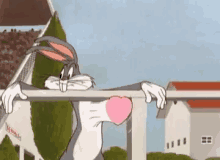 Heart Beating Out Of Chest Bugs Bunny GIF - Heart Beating Out Of Chest Bugs Bunny Love GIFs