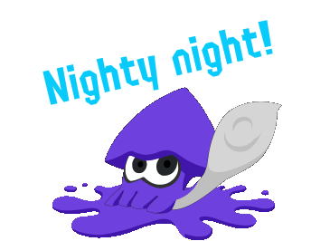 Bye Good Night Sticker - Bye Good Night Splatoon Stickers