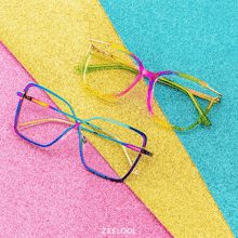 Multicolor Frame Glasses GIF