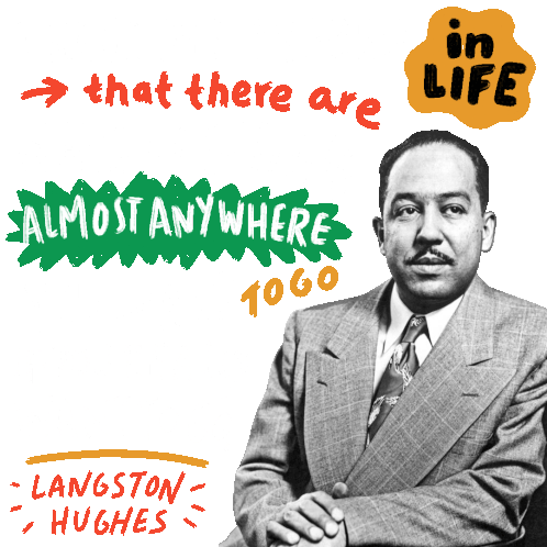 Langston Hughes Quote Sticker - Langston Hughes Quote Discovered In Life Stickers
